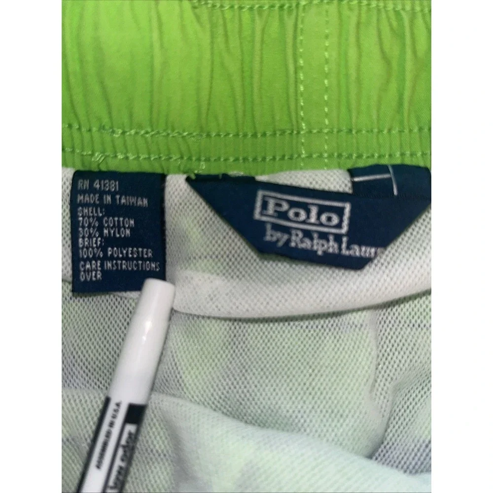 Polo By Ralph Lauren Shorts Mens XL Green Lined Swim Swimmer Quick Dry